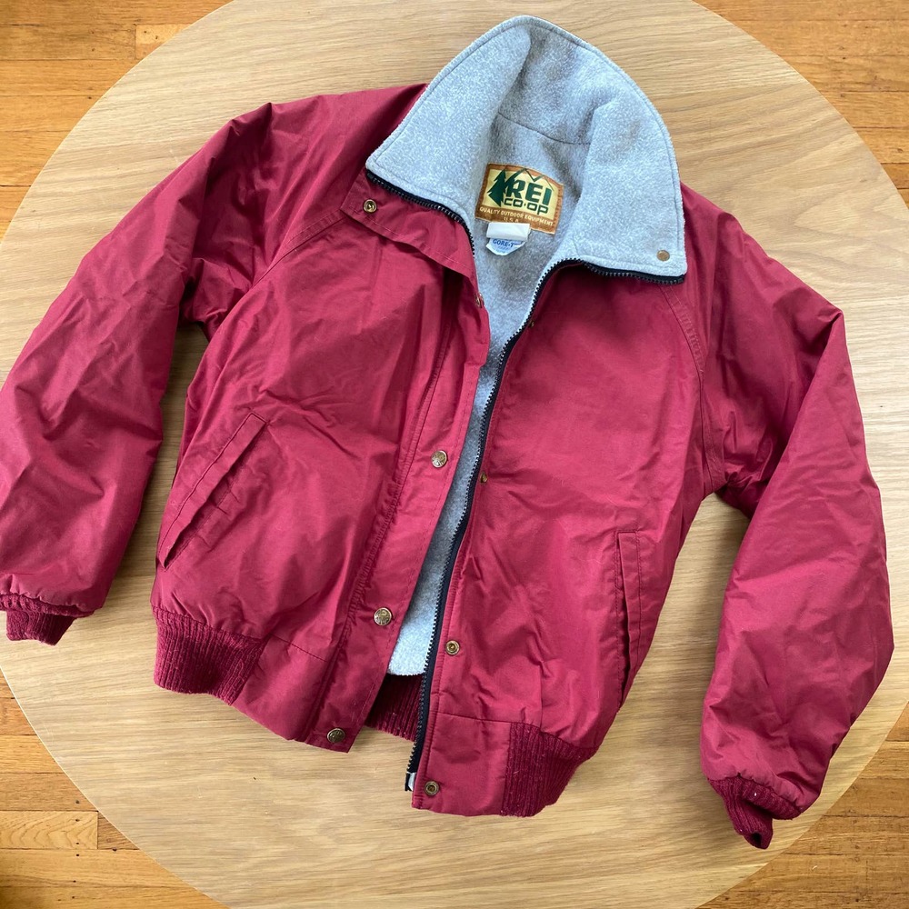 Vtg Rei CoOp GoreTex Bomber Wind Rain Jacket 10 Gem